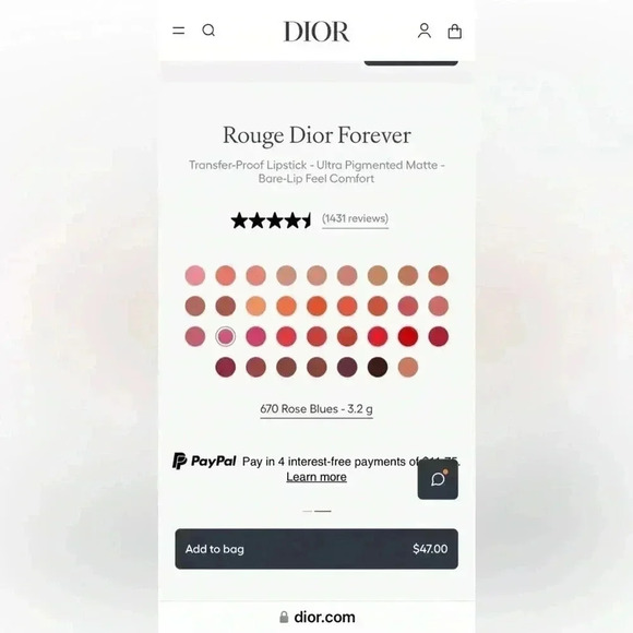 NEW Dior Rouge Dior Forever Transfer-Proof Lipstick-670 - Picture 4 of 6